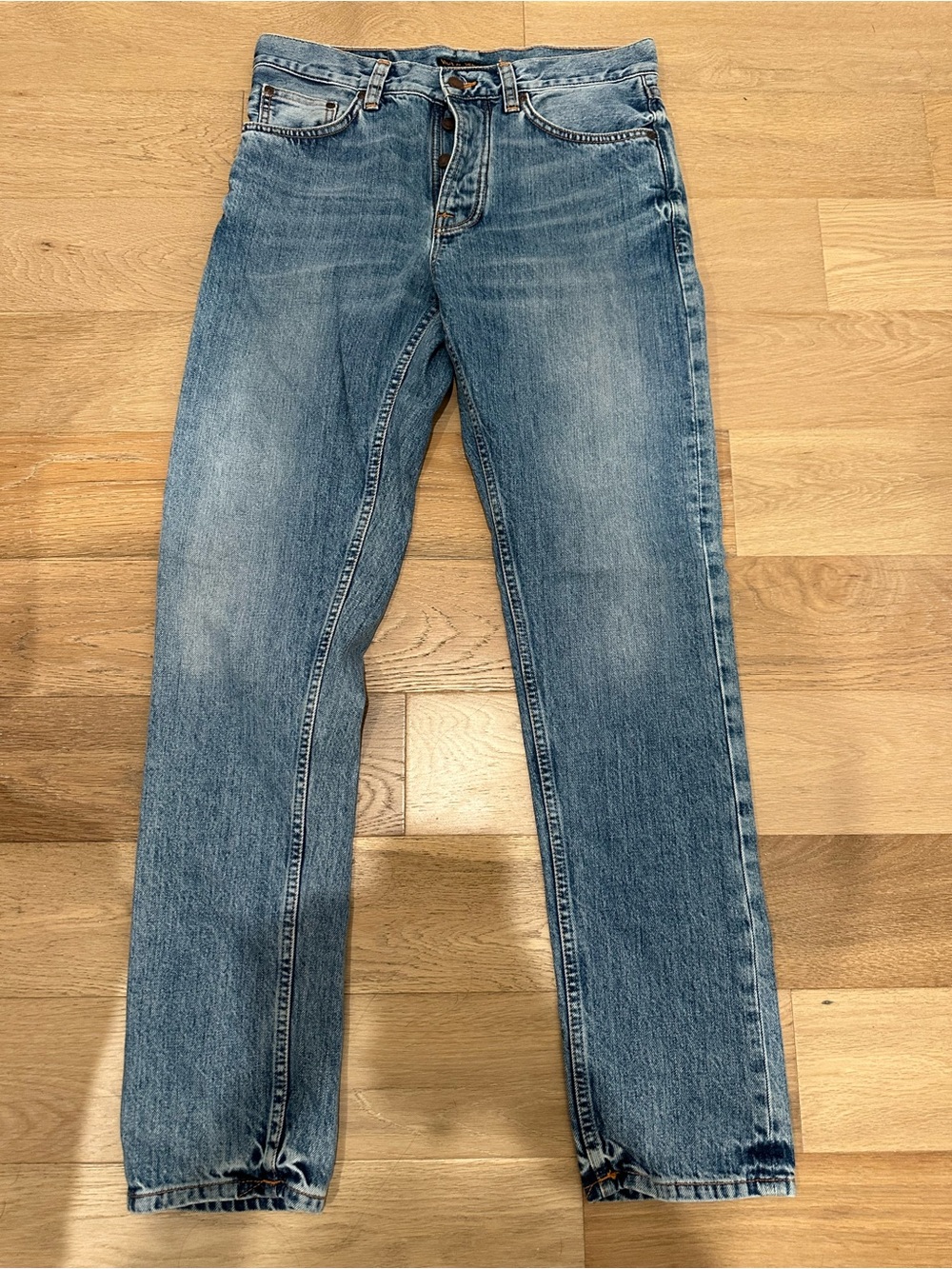 Nudie Jeans Steady Eddie II Sunday Blues Mens Blue Denim (30x32) Button Fly